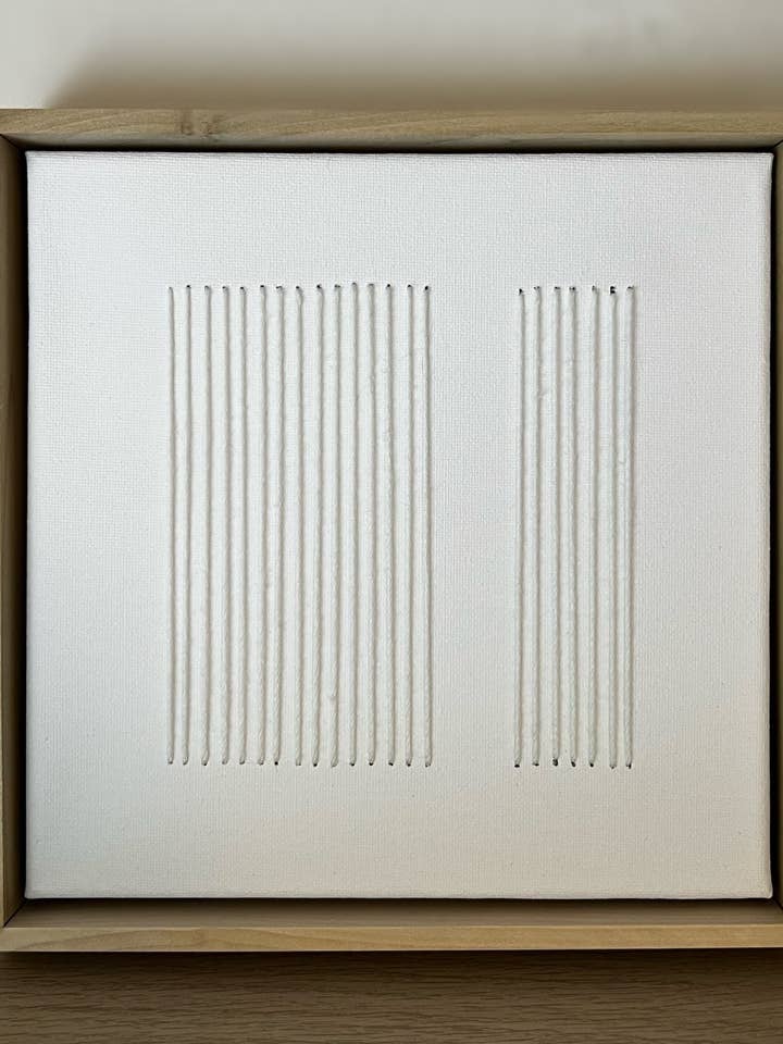 Bordado Minimalista sobre Tela - “Linhas Calmas” por atacado de Je.Nicci