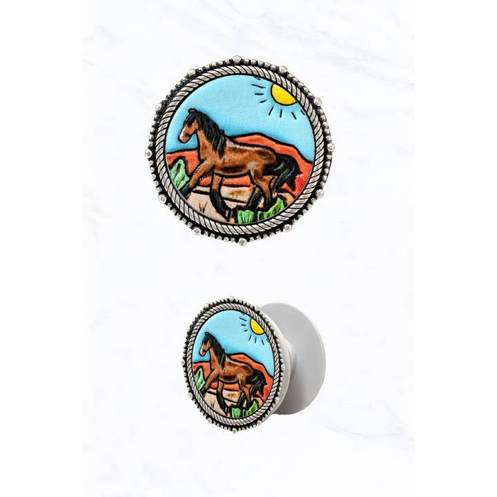 Suzie Q USA - Wholesale Phone Grip - Horse Sunset PopSocket