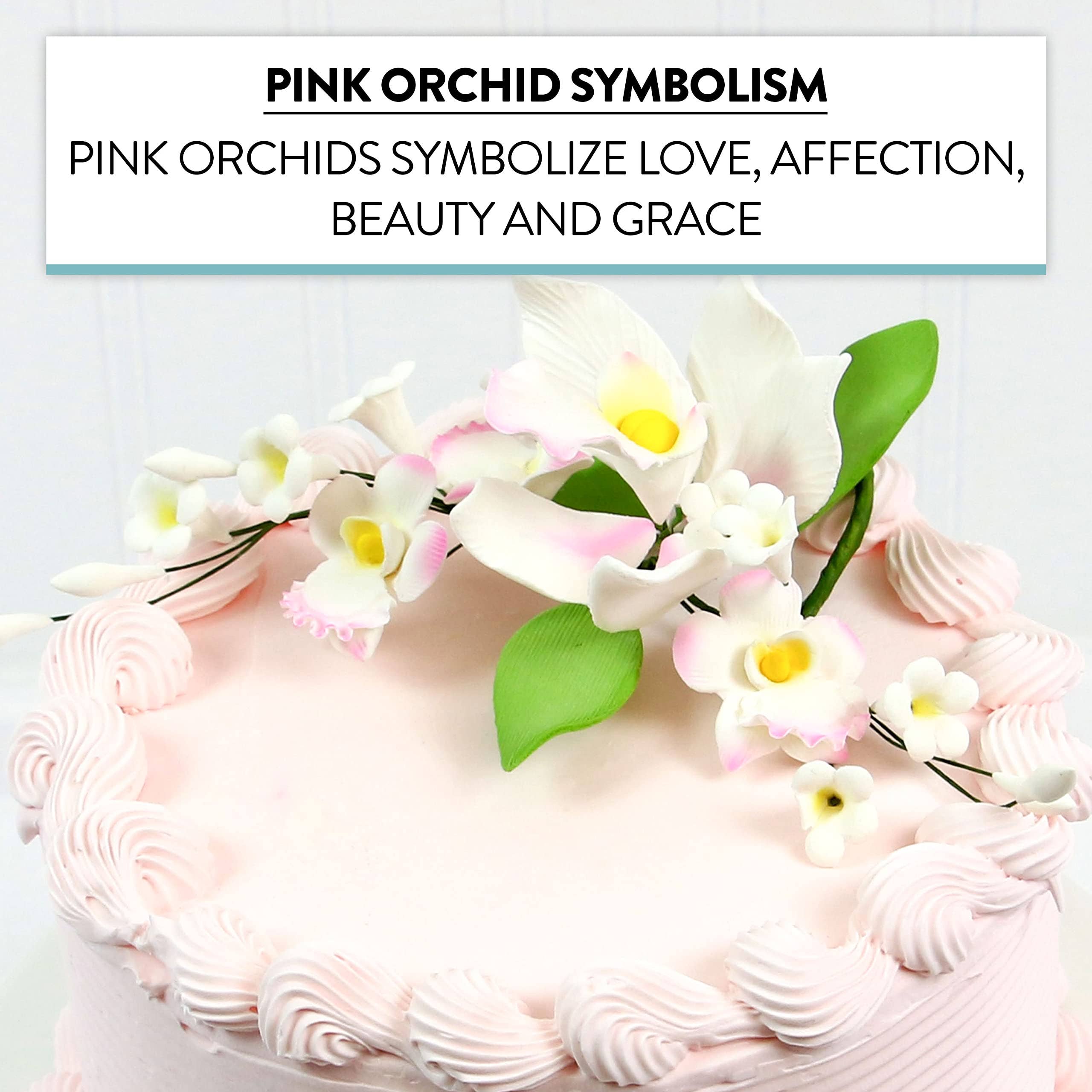 Global Sugar Art – wholesale Artificial flowers – Orchid Sugar Cake Flower Sprays, White Cymbidium Orchid Spray, by Global Sugar Art5