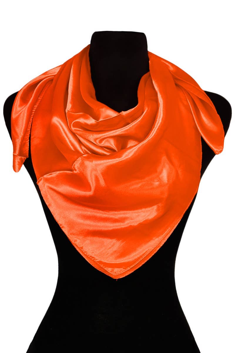 Cap Zone - Vente Écharpe – femme - Foulard carré brillant en satin polyester effet soie29