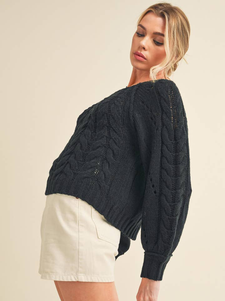 *SMALL ONLY* 3158DK Tally Sweater for wholesale by AEMI + CO