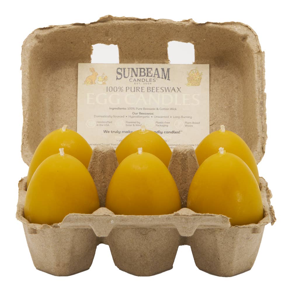 Sunbeam Candles, Inc - Wholesale Grappige kaars - Eierdozen 6-kt naturel & assorti2