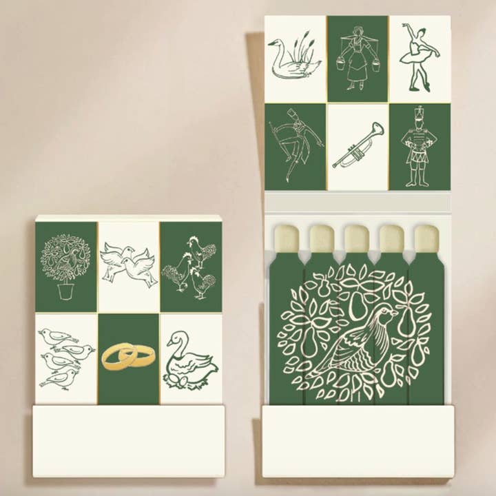 12 Days of Christmas Cocktail Matchbok for wholesale by Zesty Lemons