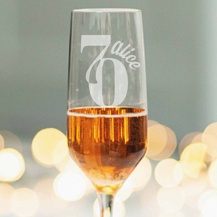 70th Birthday Personalised Glass - Wine for wholesale by Becky Broome