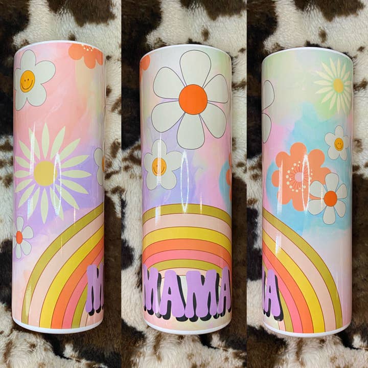 Gobelet rétro Daisy Mama pour la vente par Drifting Dogwood Designs