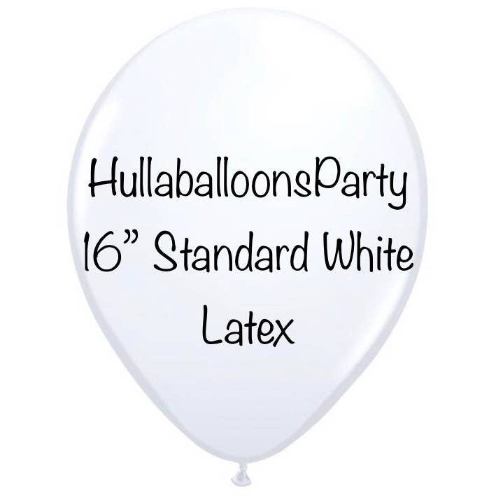 Hullaballoons - Wholesale Balloon - Large 17 inch White Latex Balloons 0