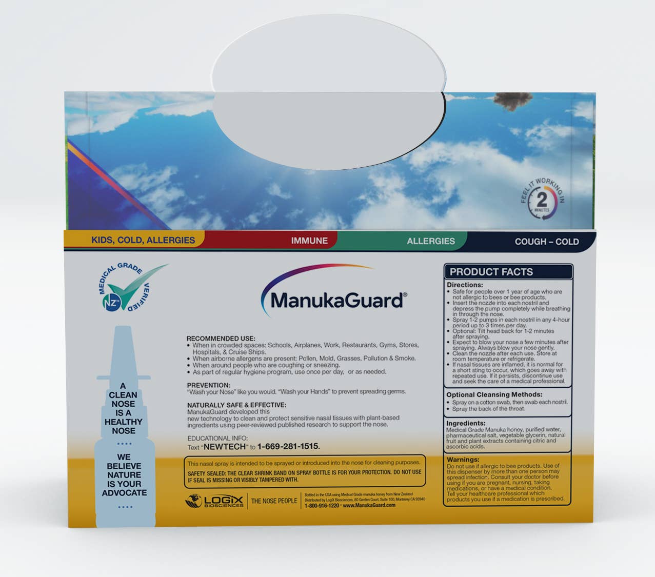 ManukaGuard - Wholesale Nasal Care - Nasal Spray Display Shipper (12 items Total)5