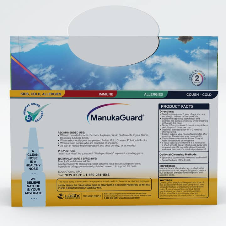 ManukaGuard - Wholesale Nasal Care - Nasal Spray Display Shipper (12 items Total)5