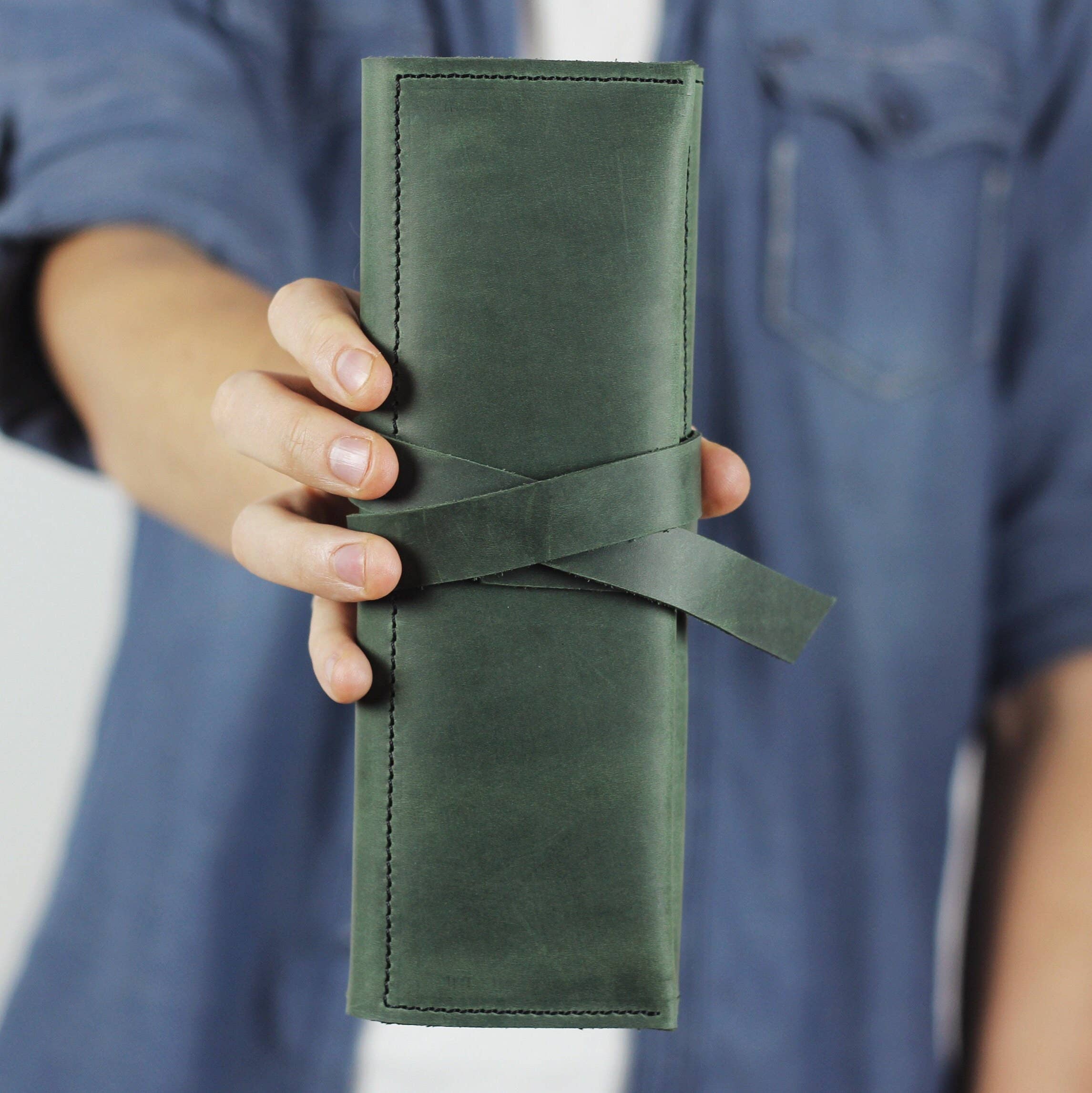 Pol Leather Studio – wholesale Pencil case/pouch – Paintbrush Roll Case Of Leather10