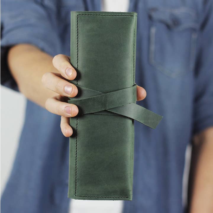 Pol Leather Studio – wholesale Pencil case/pouch – Paintbrush Roll Case Of Leather10