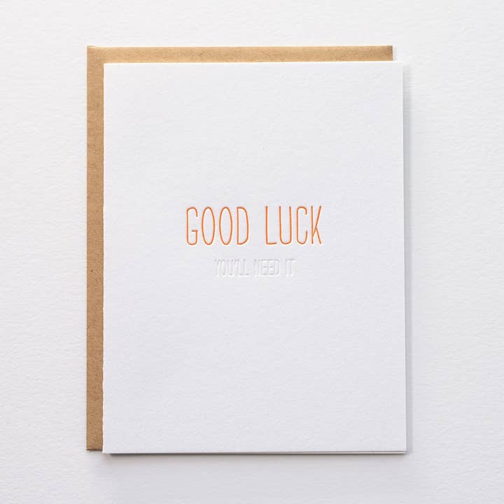 SALE/ discontinued** Hidden Good Luck Card for wholesale by Pistachio Press