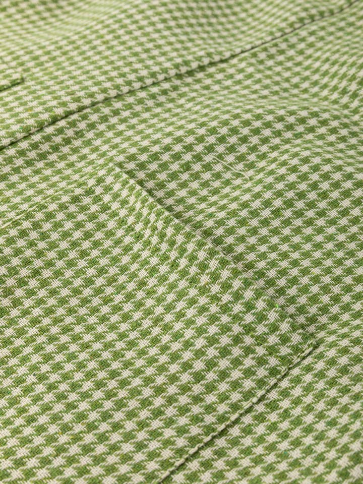 Green Gingham Wide Leg Loose Overall with Pockets for wholesale on Faire7