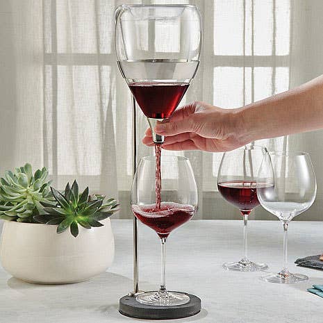 VINOTIVE - Vente Aérateur de vin - Distributeur de vin ventilé Vortex Tower Tritan® Edition6