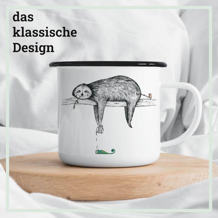 LIGARTI - Wholesale Koffiemok - Emaille mok - luiaard