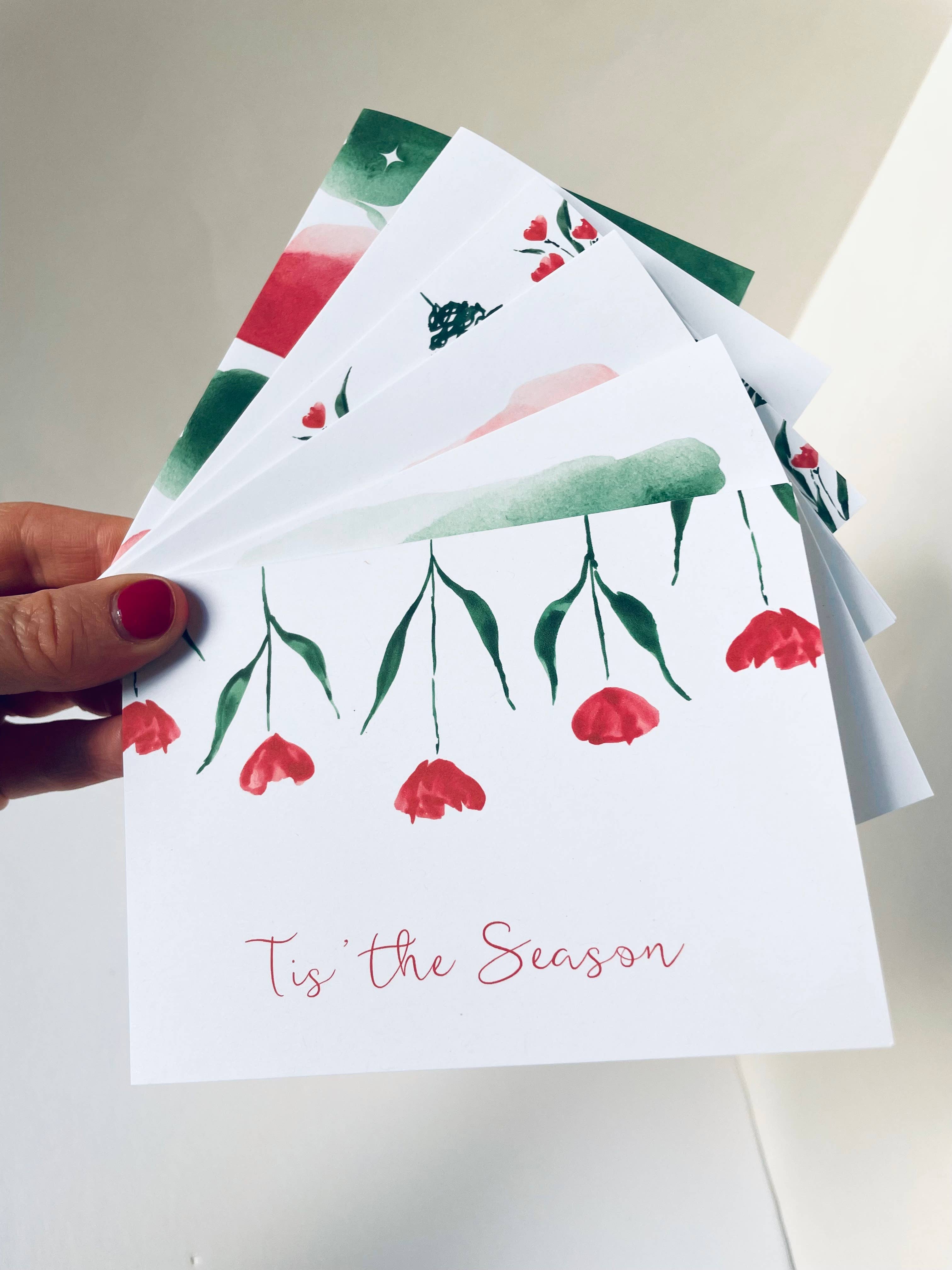 Atelier By Cat - Vente Cartes de Noël - Cartes de Noël amusantes, cartes-notes Tis The Season, 100 % recyclées2