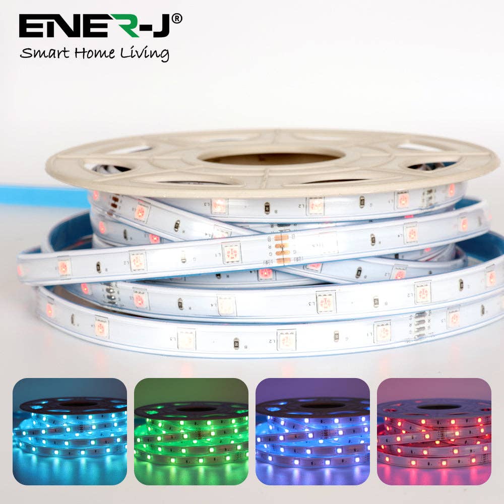 ENER-J - Wholesale String Lights - 20m Solar LED Strips IP65, 12W Panel, 12000mAh, RGB, Remote2