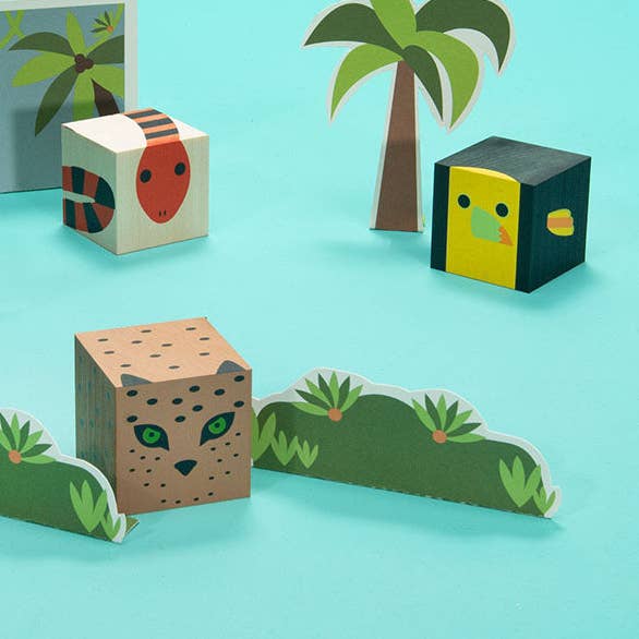 Uncle Goose Cubelings Jungle Blocks for wholesale by Uncle Goose