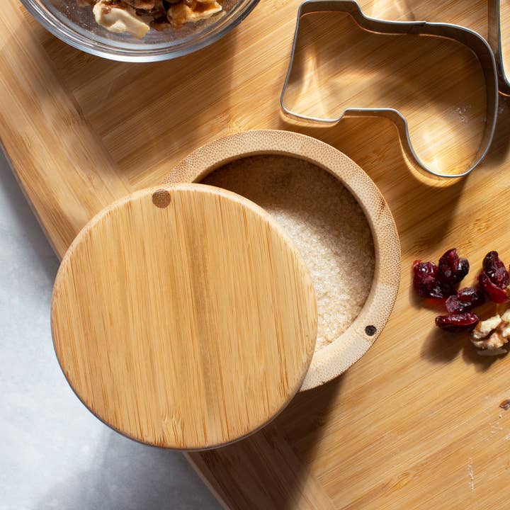 Totally Bamboo - Wholesale Food Storage Container - Salt Cellar Spice Storage Box with Magnetic Swivel Lid1