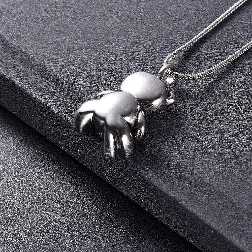 Cherished Emblems - Wholesale Pendant/Charm Necklace - Cute Teddy Bear With Heart Cremation Urn Necklace13