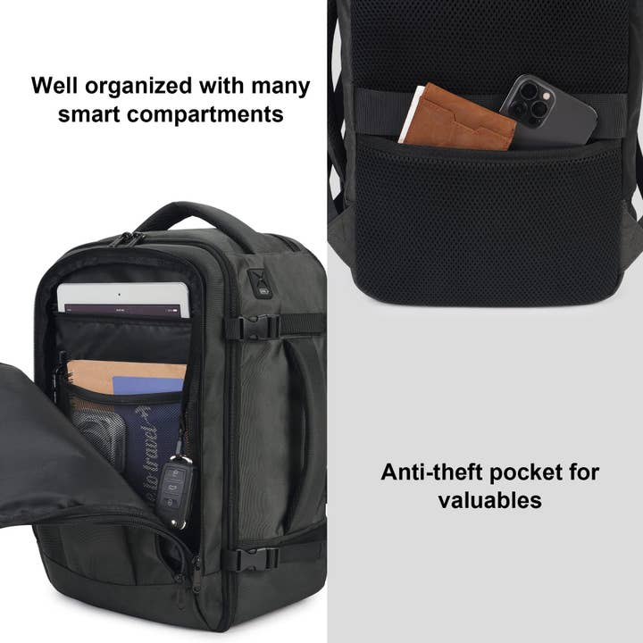 wandf - Wholesale Backpack - Unisex - Personal Item Bag Carry On Backpack with Charging Port7