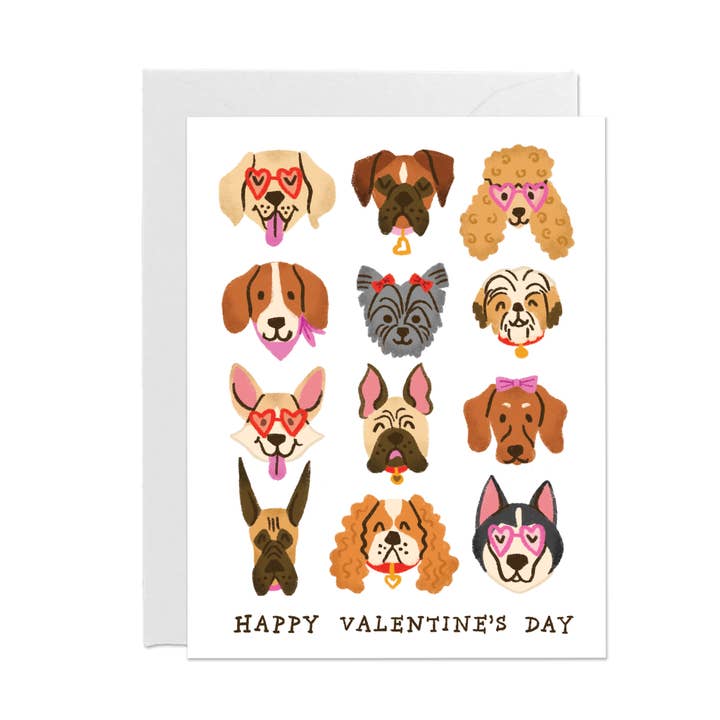 Valentine's Day Dog Card for wholesale by Punch Bowl Paper
