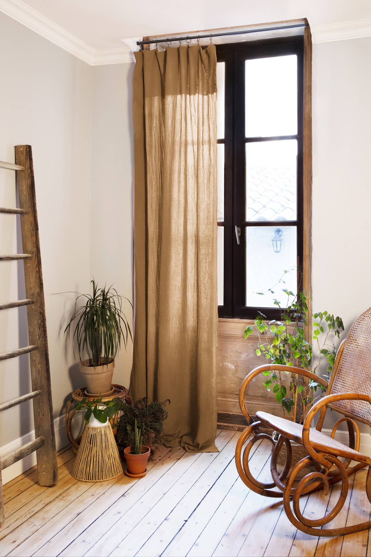 L'effet Papillon - Wholesale Curtain - Adjustable curtain + 8 rings cotton gauze clip 140 x 300 cm2