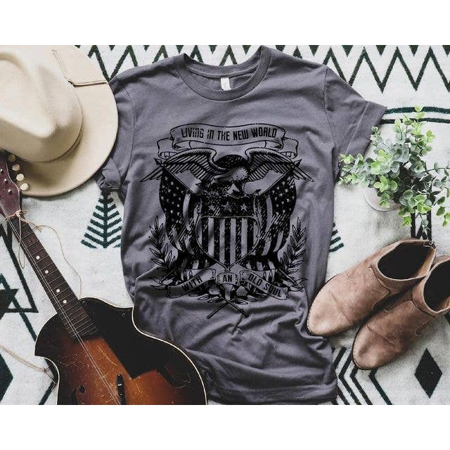 WTF Label - Wholesale Screen Printed T-Shirt - Women's - Old Soul (Grey)