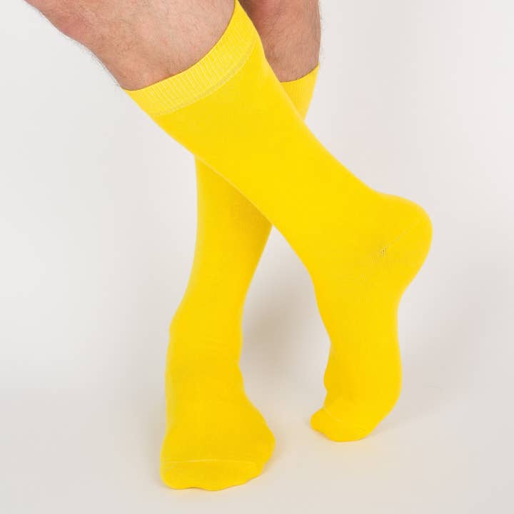 Dress Socks - Lemon Yellow for wholesale by Archiduchesse
