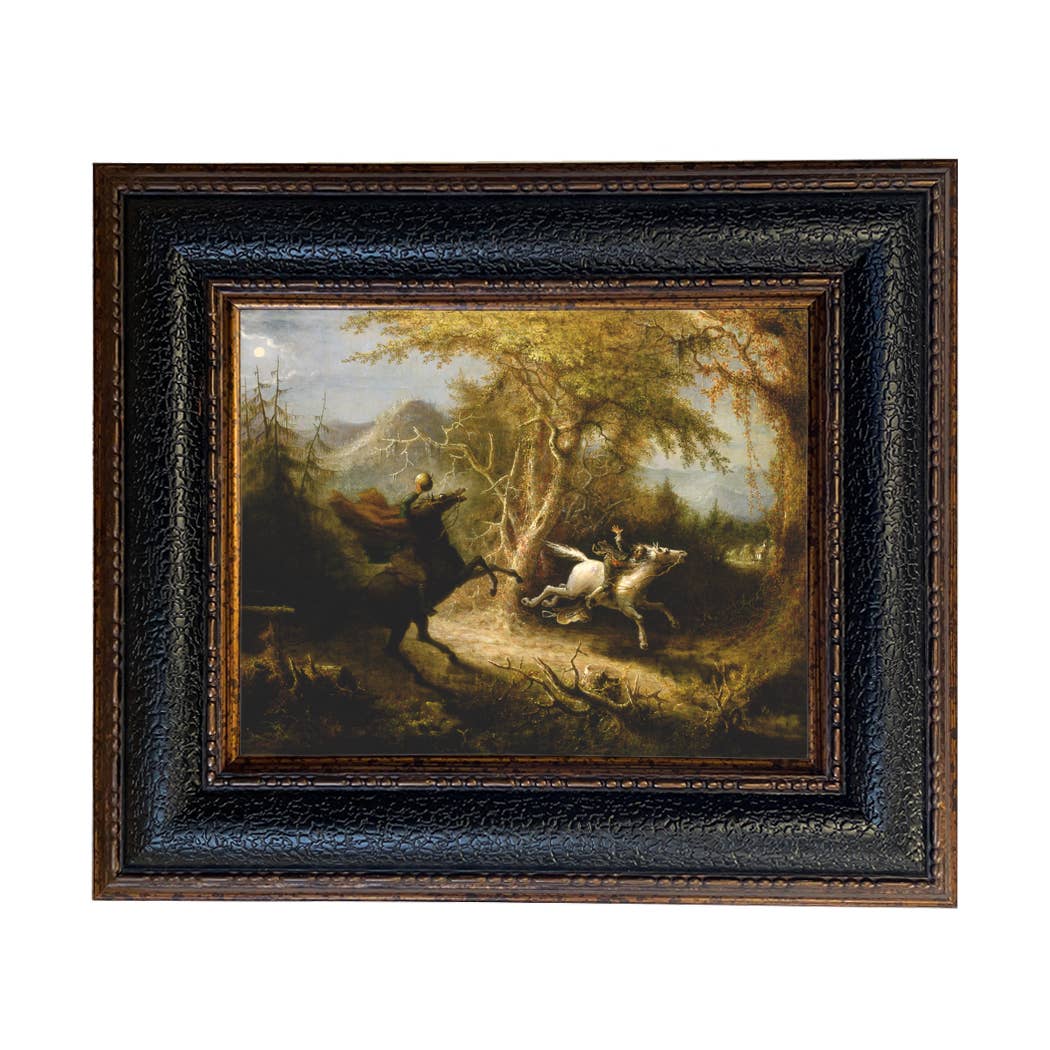 Madison Bay Co. - Historical Home Decor Reproductions - Wholesale Schilderen/Tekenen - Schilderijafdruk van de Ruiter zonder Hoofd die Ichabod Crane Achtervolgt75