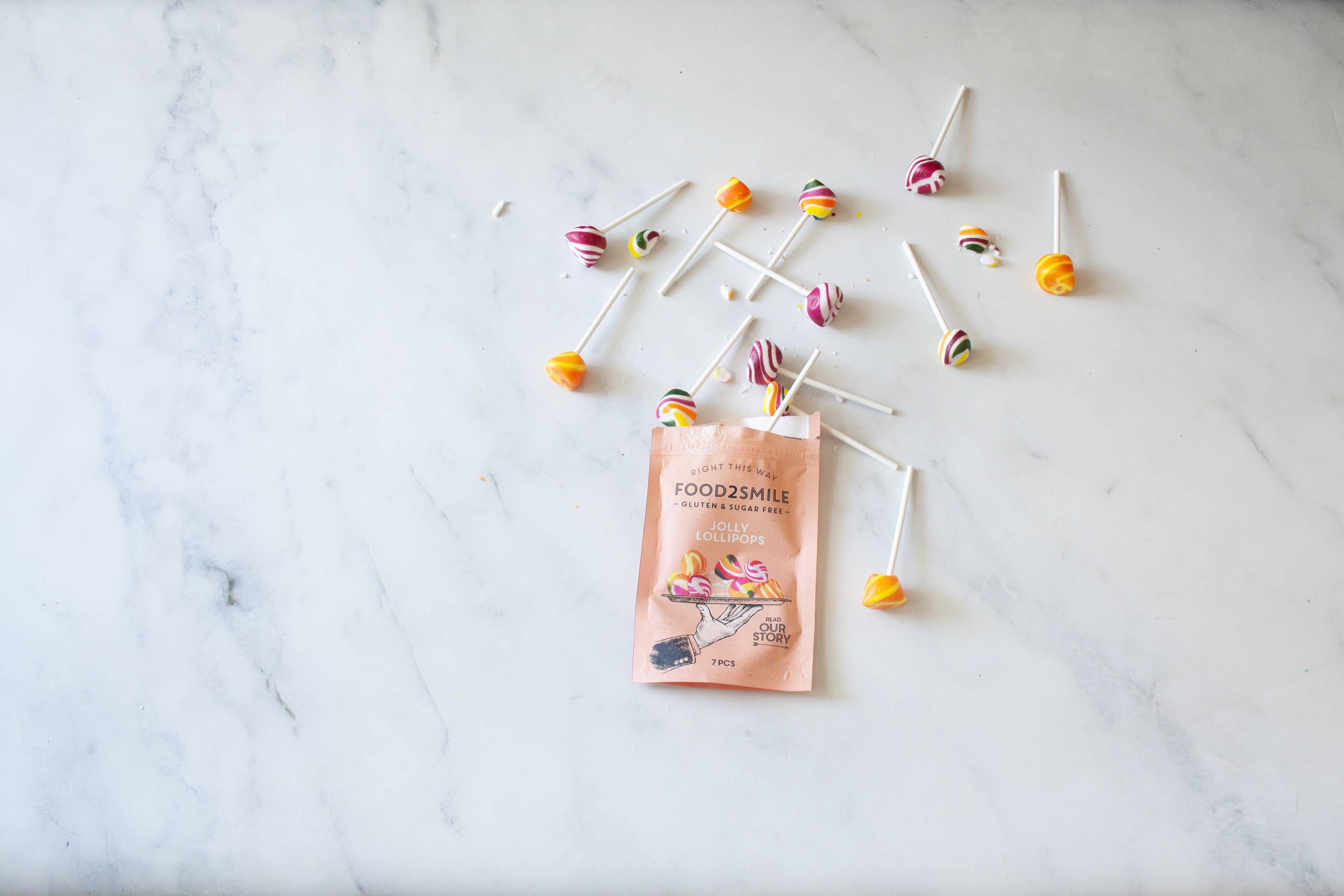 Food2Smile – wholesale Klubba – Sockerfria klubbor | Jolly Lollipops 8x7st/56 gram2