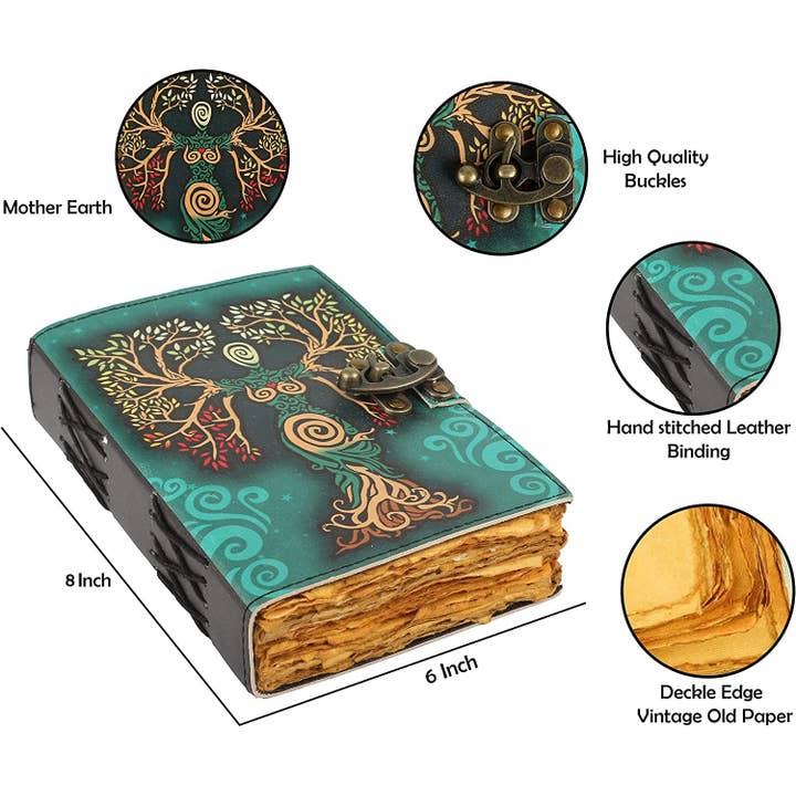 Jay mataji Handicrafts – Engroshandel Dagbog – Vintage Læder Journal Tree of Life Moder Jord Bog