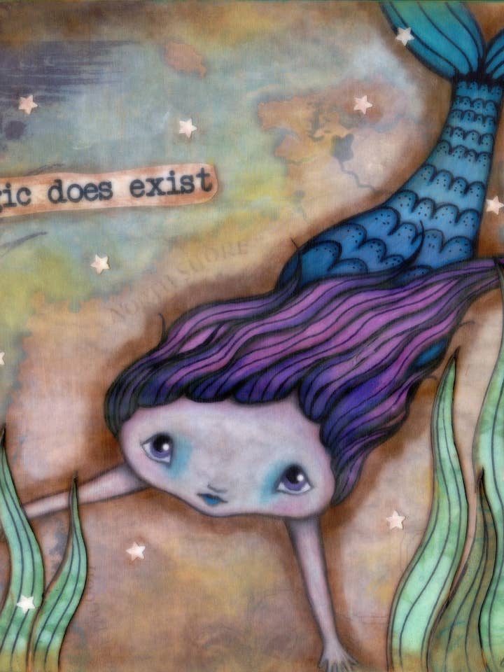 Mermaid Magic - Signed 8x8 Print for wholesale by Dark Faerie Creations