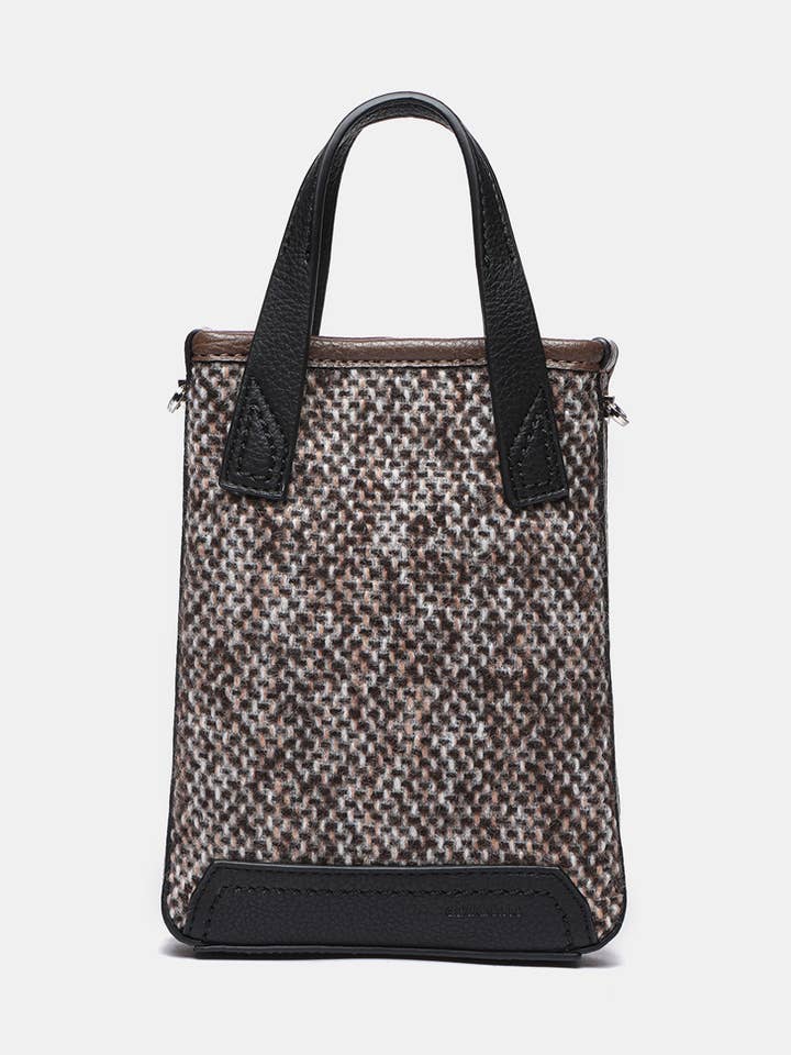 Tweed mulepose i brun for engroshandel hos Abbacino