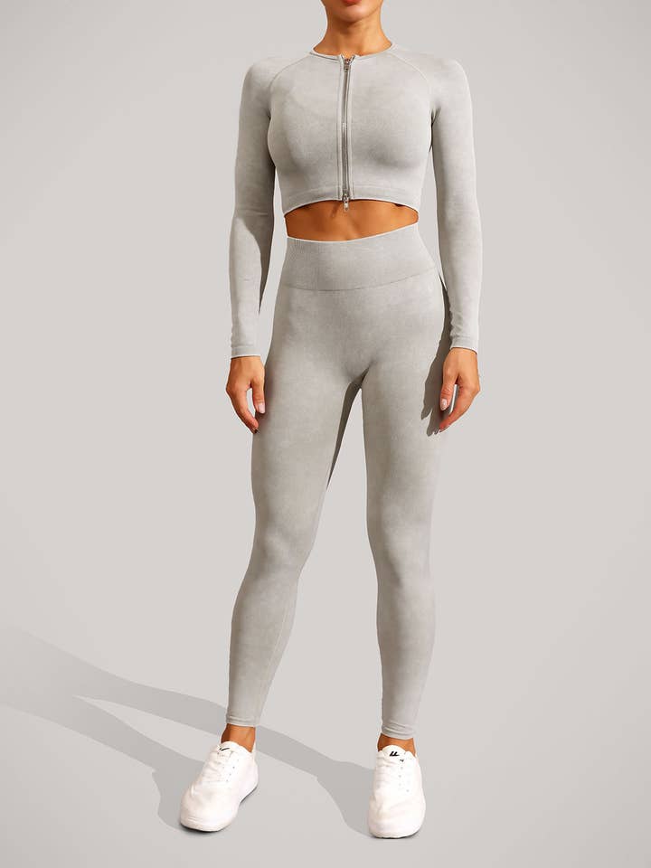 Crave by FW – Engroshandel Sports-/loungeleggings – til kvinder – Højtaljede Tie Dye Yoga Tights Leggings1