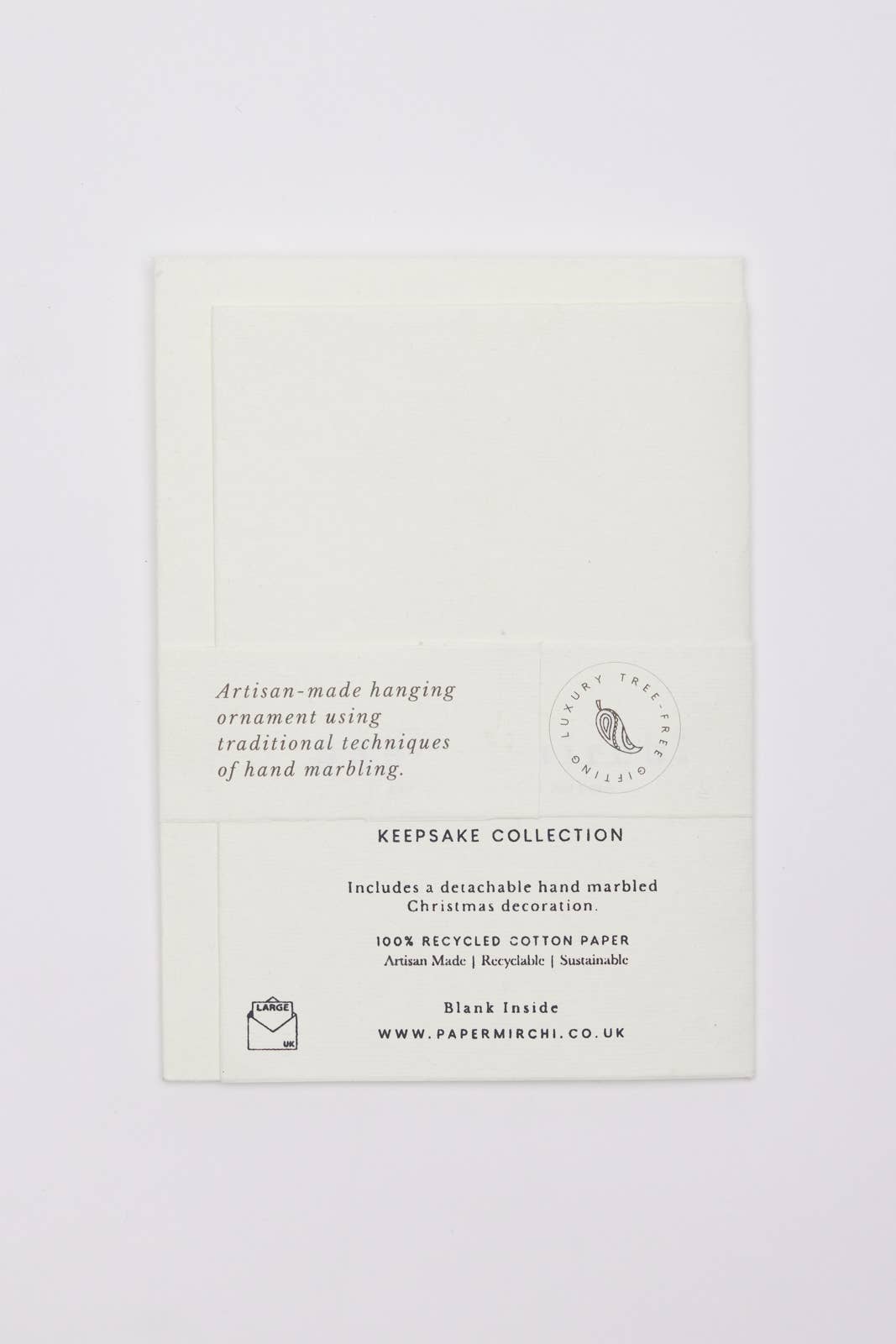 Paper Mirchi – wholesale Season’s Greetings card – Keepsake Marble Ornament Greeting Card - Tree Festive Mix5