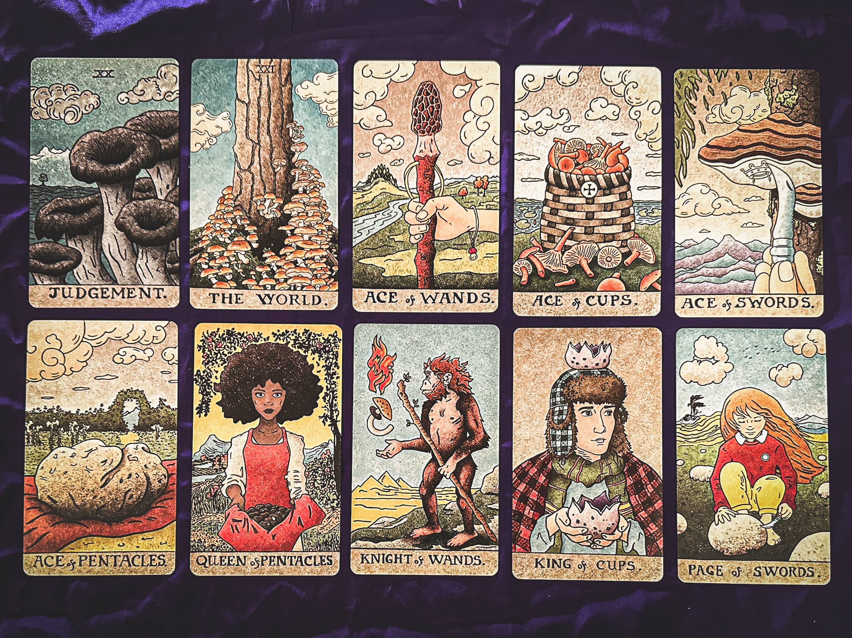 The Fungi Arcana - Vente Cartes de tarot - The Mushroom Hunter’s Arcanum : jeu de tarot de 78 cartes sur le thème des champignons7