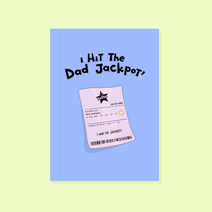 DAD JACKPOT CARD for wholesale by Cor Blimey