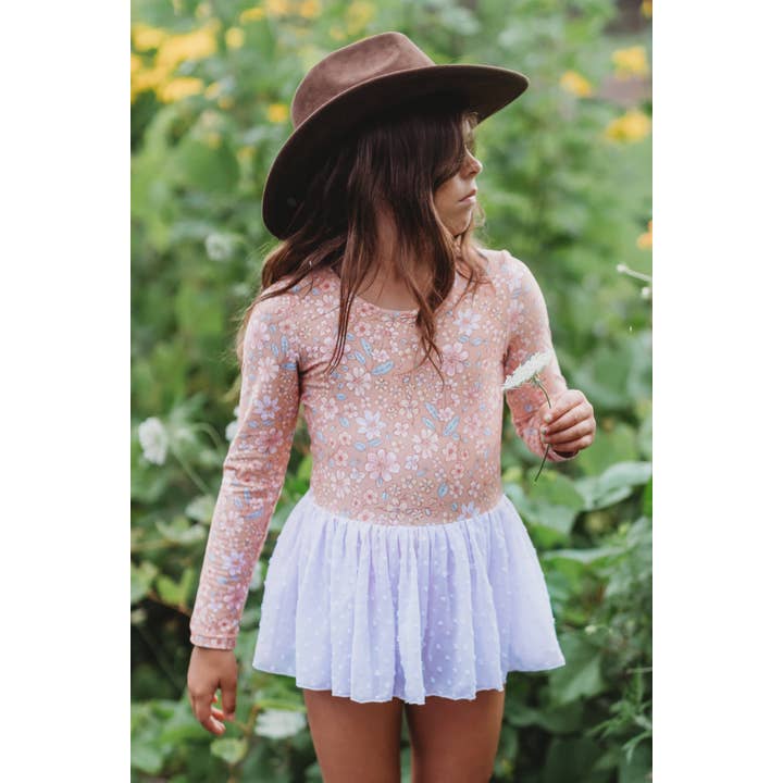 Farrah Clipdot Leotard - Mariposa Meadows for wholesale by Cheeky Plum