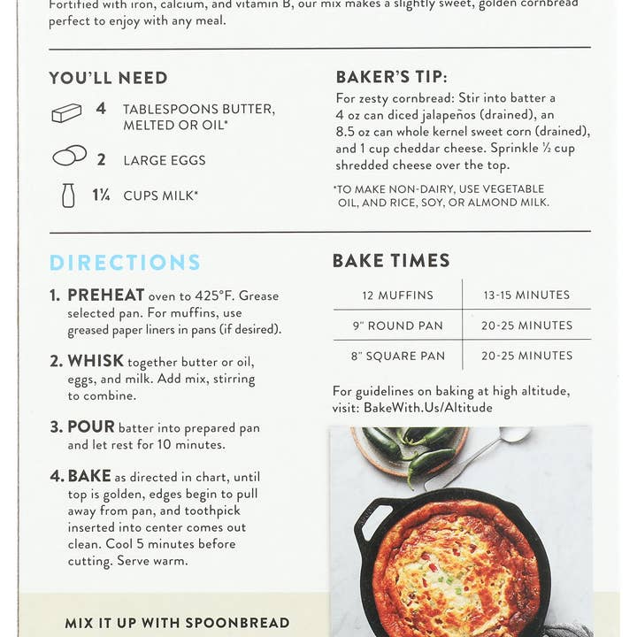 Everyday Supply Co - Wholesale Cornbread Mix - KING ARTHUR MIX CORNBREAD - Case of 61