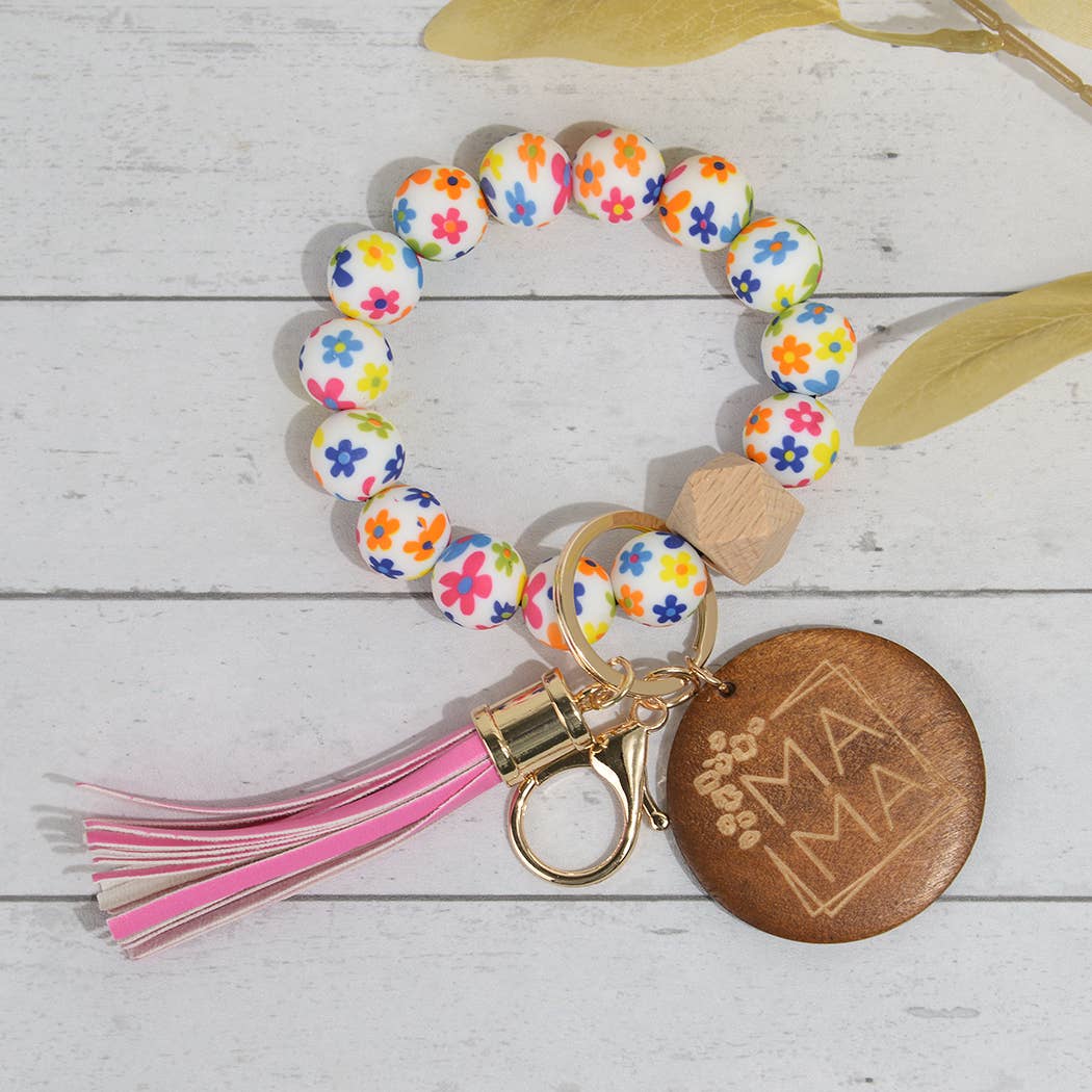 SoapElenGlen - Wholesale Keychain - Women's - Mama Silicone Bead Tassel Keychain, Mother’s Day Gift8