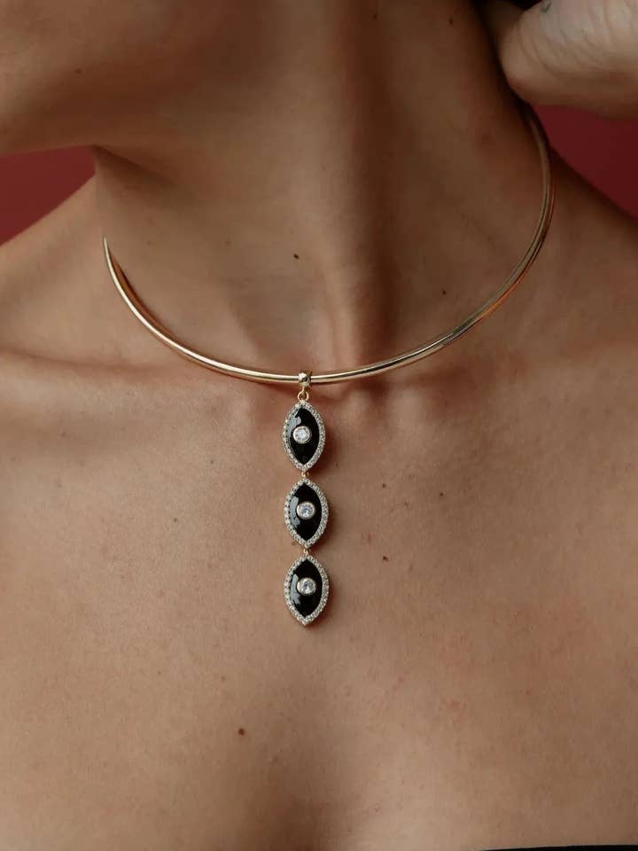 Mayra Evil Eye Choker for wholesale by MyAleph