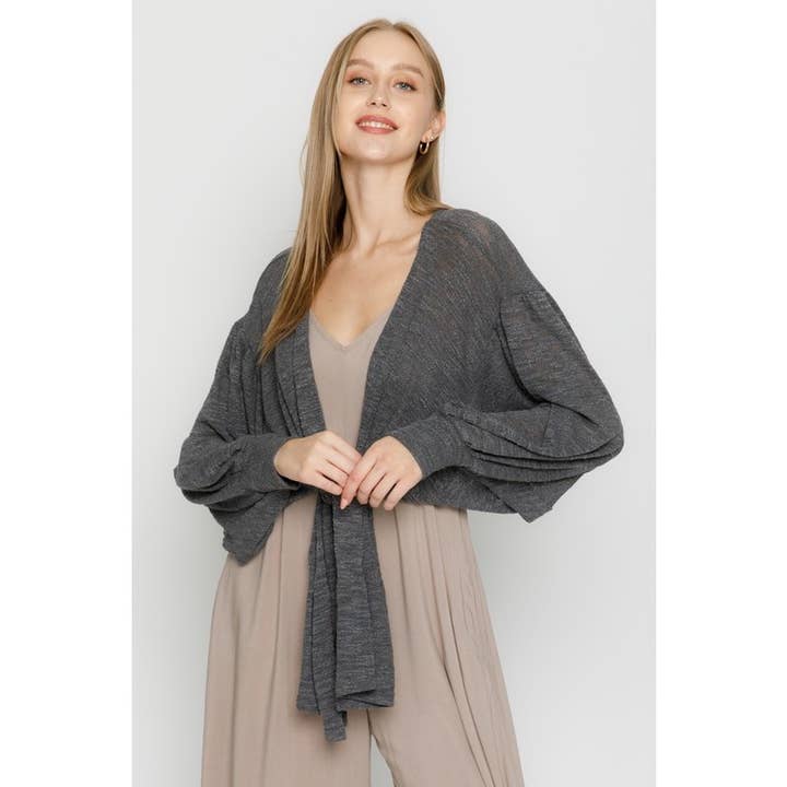 Knit Front Tie Cardigan for wholesale by IVE