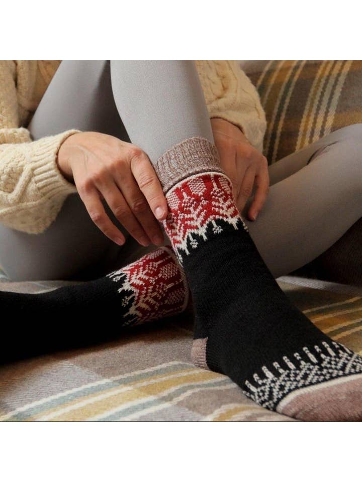 Nordic Wools - Vente Chaussettes – unisexe - Chaussettes unisexes en laine mérinos PERFORM™ (Yule - Coucher de soleil) - Nordic Wools1