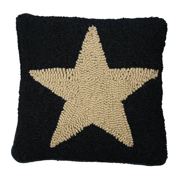 Home Collections by Raghu - Wholesale Throw/Decorative Pillow - Star Black & Tan Pillow