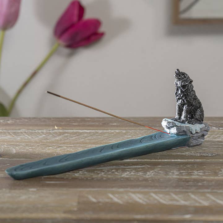 Pacific Trading – wholesale Incense holder – 15117 Grey Wolf Incense Burner