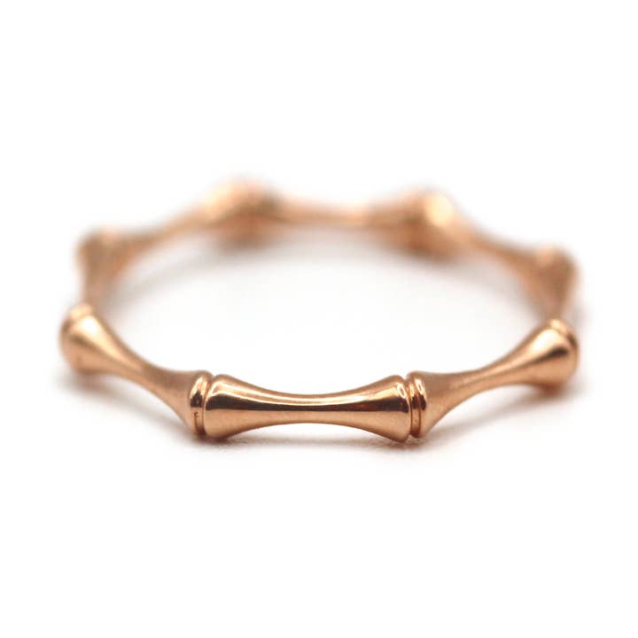 14K Lucky Bamboo Guld Ring – Et Symbol på Styrke, Velstand & Tidløs Elegance for engroshandel hos AdoreJ Jewelry Wholesale