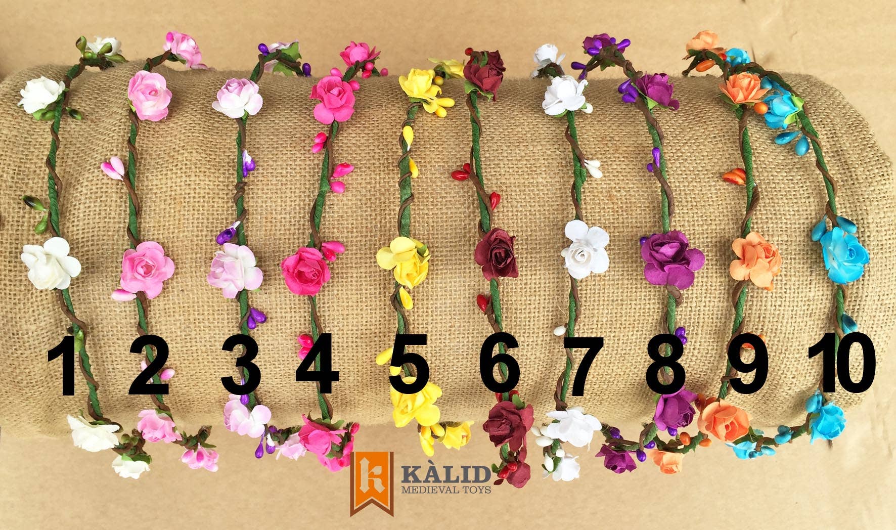 KALID MEDIEVAL - Wholesale Costume - Kids - FINE FLOWER CROWN - ST4570