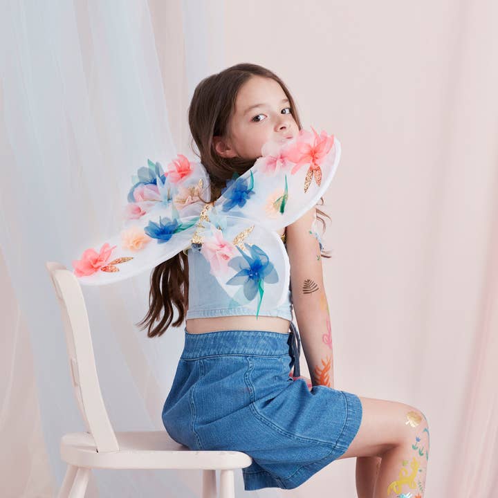 Meri Meri - Wholesale Toy Wand - Kids - Organza Flower Wings & Wand