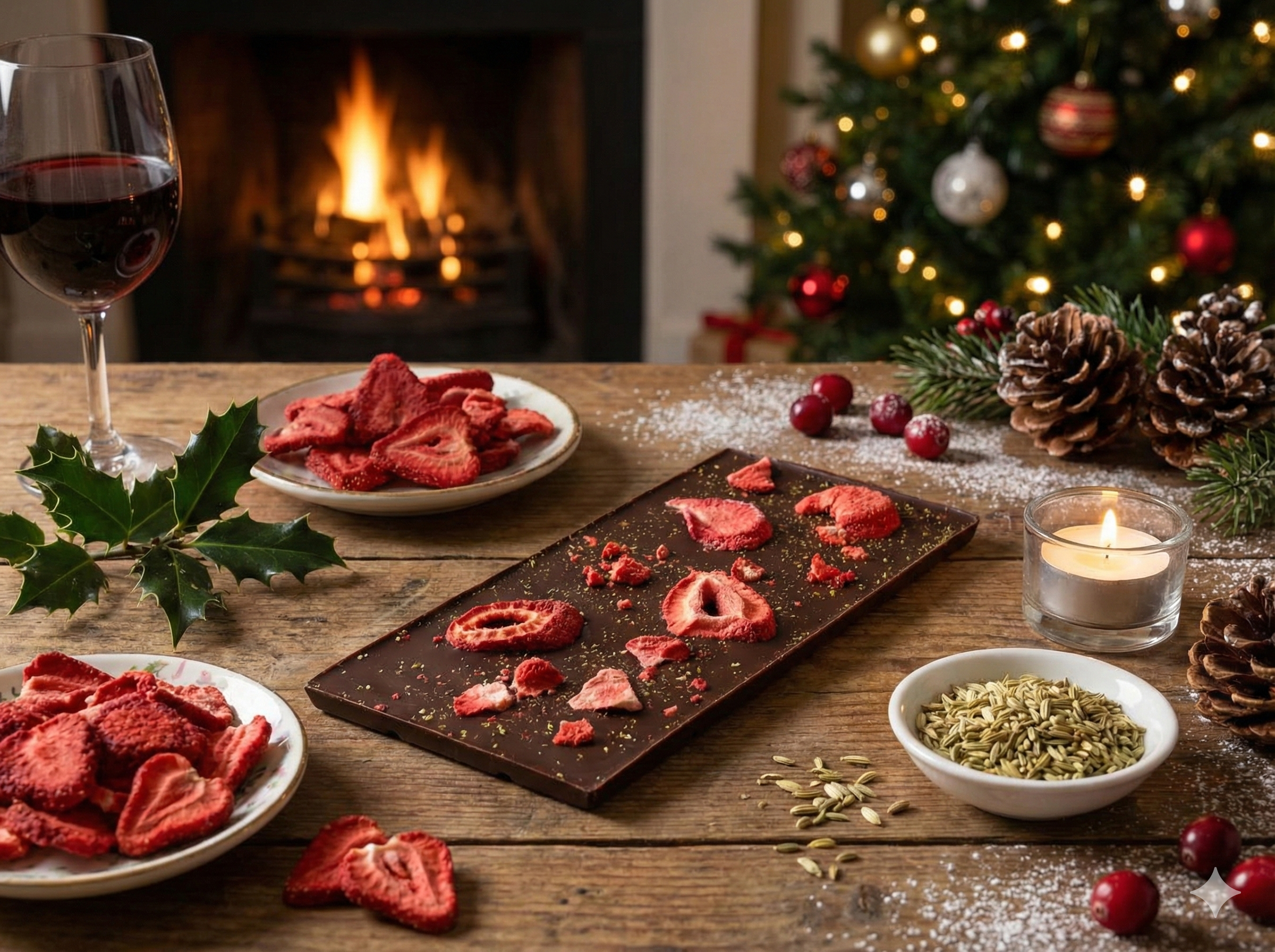 Farmhouse Chocolates - Wholesale Chocolate Bar - 71% Organic Chocolate Bar w/ Fennel Pollen & Strawberries3