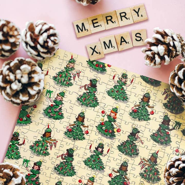 Trove - Wholesale Puzzle - Adult - Wooden Puzzle: Christmas Fairies in Pouch5